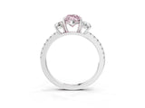 White gold Three-Stone Fancy Pink Marquise Cut Cut Diamond Pavé Band with Prong Setting_42