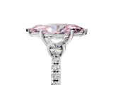 White gold Three-Stone Fancy Pink Marquise Cut Cut Diamond Pavé Band with Prong Setting_56