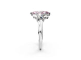 White gold Three-Stone Fancy Pink Marquise Cut Cut Diamond Ring with Channel Set Band and Four-Prong Setting_2