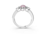 White gold Three-Stone Fancy Pink Marquise Cut Cut Diamond Ring with Channel Set Band and Four-Prong Setting_3