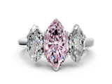 White gold Three-Stone Fancy Pink Marquise Cut Cut Diamond Ring with Channel Set Band and Four-Prong Setting_36