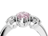 White gold Three-Stone Fancy Pink Marquise Cut Cut Diamond Ring with Channel Set Band and Four-Prong Setting_4