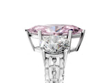 White gold Three-Stone Fancy Pink Marquise Cut Cut Diamond Ring with Channel-Set Band and Prong Setting_5