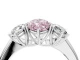White gold Three-Stone Fancy Pink Marquise Cut Cut Diamond Ring with Prong Setting and Classic Band_4