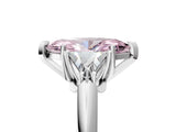 White gold Three-Stone Fancy Pink Marquise Cut Cut Diamond Ring with Trillion Side Stones and Four-Prong Setting_16