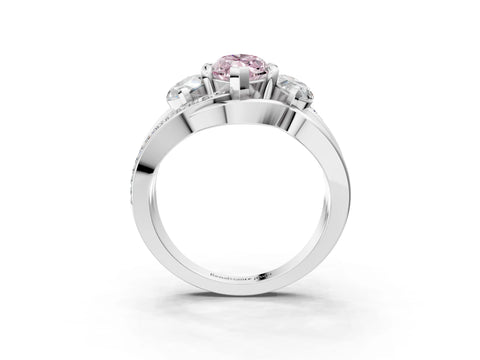 White gold Three-Stone Fancy Pink Marquise Cut Cut Diamond Split Shank Prong Set Ring_15