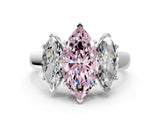 White gold Three-Stone Fancy Pink Marquise Cut Cut Solitaire Ring with Classic Prong Setting_12