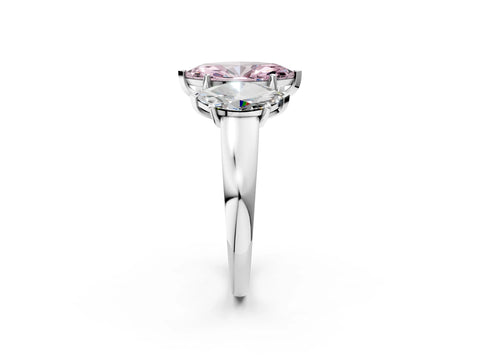 White gold Three-Stone Fancy Pink Marquise Cut Cut Solitaire Ring with Classic Prong Setting_14