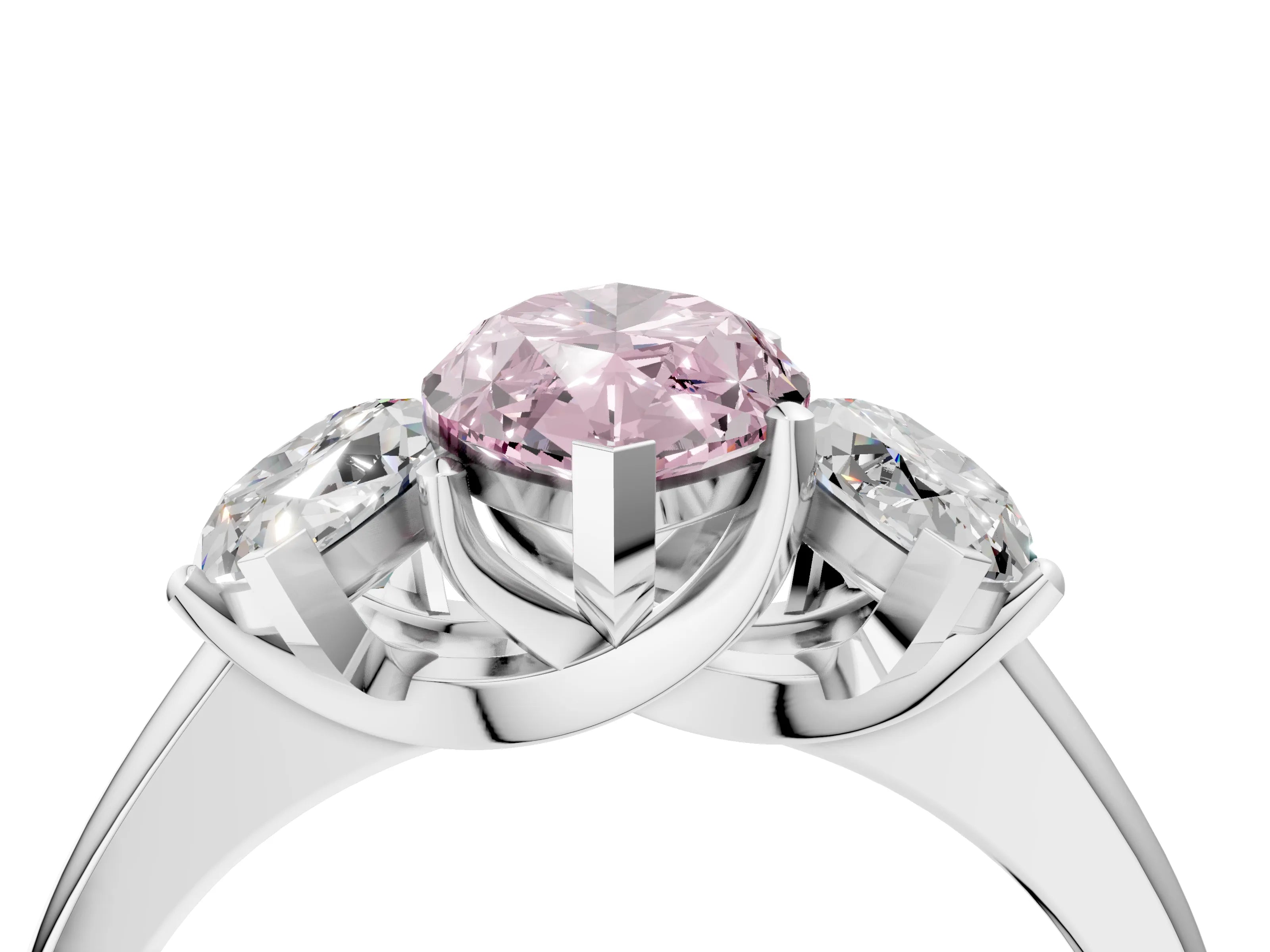 White gold Three-Stone Fancy Pink Marquise Cut Cut Solitaire Ring with Classic Prong Setting_16