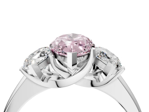 White gold Three-Stone Fancy Pink Marquise Cut Cut Solitaire Ring with Classic Prong Setting_16