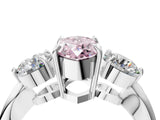 White gold Three-Stone Fancy Pink Marquise Cut Diamond Channel Set Engagement Ring with Prong Setting_28