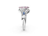 White gold Three-Stone Fancy Pink Marquise Cut Diamond Engagement Ring with Pave Band and Prong Setting_14