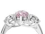 White gold Three-Stone Fancy Pink Marquise Cut Diamond Engagement Ring with Prong Setting_19