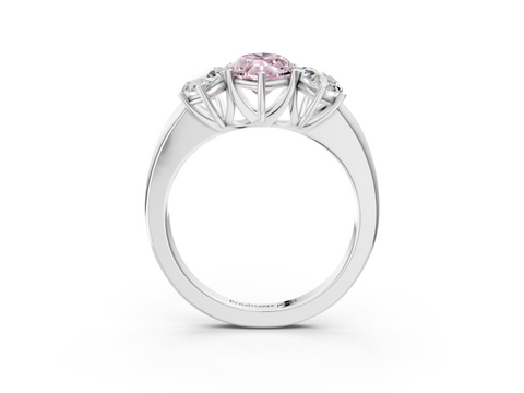 White gold Three-Stone Fancy Pink Marquise  Cut Diamond Ring with Channel-Set Band and Four-Prong Setting_47