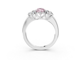 White gold Three-Stone Fancy Pink Marquise  Cut Diamond Ring with Channel-Set Band and Four-Prong Setting_64