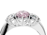 White gold Three-Stone Fancy Pink Marquise  Cut Diamond Ring with Channel-Set Band and Four-Prong Setting_65