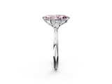 White gold Three-Stone Fancy Pink Marquise  Cut Diamond Ring with Pear Side Stones in Four-Prong Setting_112