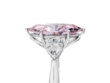 White gold Three-Stone Fancy Pink Marquise Cut Diamond Ring with Pear  Side Stones in Four-Prong Setting_65
