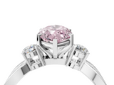 White gold Three-Stone Fancy Pink Marquise  Cut Diamond Twist Band with Prong Setting_53
