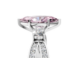 White gold Three-Stone Fancy Pink Marquise  Cut Diamond Twist Band with Prong Setting_55
