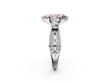 White gold Three-Stone Fancy Pink Marquise  Cut Diamond Twist Band with Prong Setting_57