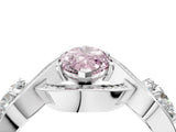 White gold Three-Stone Fancy Pink Marquise Cut Diamond Wave Pave Band with Prong Setting_40