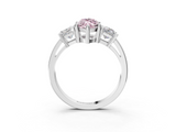White gold Three-Stone Fancy Pink Marquise  Cut Solitaire Ring with Prong Setting_6