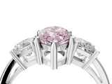 White gold Three-Stone Fancy Pink Marquise  Cut Solitaire Ring with Prong Setting_7