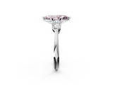 White gold Three-Stone Fancy Pink Marquise  Diamond Ring with Pear Side Stones in Four-Prong Setting_27