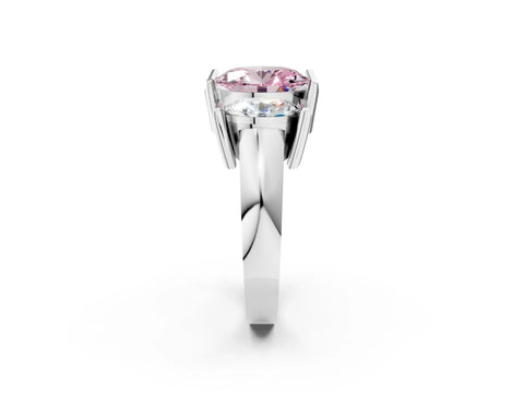 White gold Three Stone Fancy Pink Oval Cut Cut Channel Set Diamond Ring_38