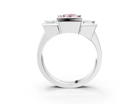White gold Three Stone Fancy Pink Oval Cut Cut Channel Set Diamond Ring_39