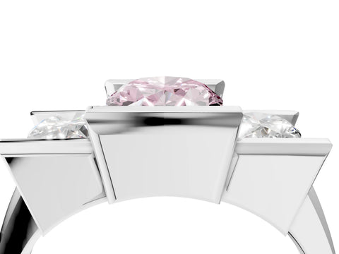 White gold Three Stone Fancy Pink Oval Cut Cut Channel Set Diamond Ring_40