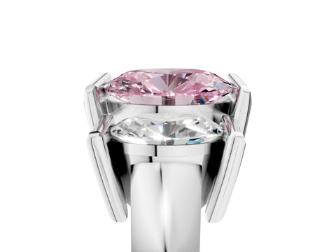 White gold Three Stone Fancy Pink Oval Cut Cut Channel Set Diamond Ring_41