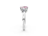 White gold Three-Stone Fancy Pink Oval Cut Cut Diamond Ring with Channel Set Band and Four-Prong Setting_14