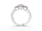 White gold Three-Stone Fancy Pink Oval Cut Cut Diamond Ring with Channel Set Band and Four-Prong Setting_15