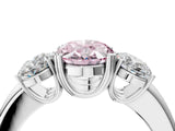 White gold Three-Stone Fancy Pink Oval Cut Cut Diamond Ring with Channel Set Band and Four-Prong Setting_16