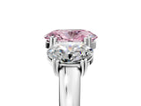 White gold Three-Stone Fancy Pink Oval Cut Cut Diamond Ring with Channel Set Band and Four-Prong Setting_17