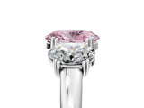 White gold Three-Stone Fancy Pink Oval Cut Cut Diamond Ring with Channel Set Band and Four-Prong Setting_17