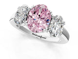 White gold Three-Stone Fancy Pink Oval Cut Cut Diamond Ring with Channel Set Band and Four-Prong Setting_38