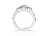 White gold Three-Stone Fancy Pink Oval Cut Cut Diamond Ring with Channel Set Band and Four-Prong Setting_39