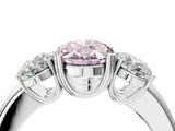 White gold Three-Stone Fancy Pink Oval Cut Cut Diamond Ring with Channel Set Band and Four-Prong Setting_41