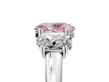 White gold Three-Stone Fancy Pink Oval Cut Cut Diamond Ring with Channel Set Band and Four-Prong Setting_42