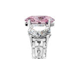 White gold Three-Stone Fancy Pink Oval Cut Cut Diamond Ring with Channel-Set Band and Prong Setting_5