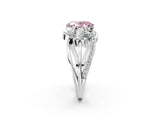 White gold Three-Stone Fancy Pink Oval Cut Cut Diamond Split Shank Prong Set Ring_14
