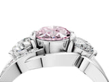 White gold Three-Stone Fancy Pink Oval Cut Cut Diamond Split Shank Prong Set Ring_16