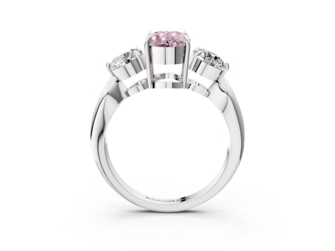 White gold Three-Stone Fancy Pink Oval Cut Diamond Channel Set Engagement Ring with Prong Setting_27