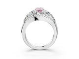 White gold Three-Stone Fancy Pink Oval Cut Diamond Engagement Ring with Pave Band and Prong Setting_15