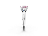 White gold Three-Stone Fancy Pink Oval  Cut Diamond Ring with Channel-Set Band and Four-Prong Setting_85