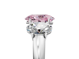 White gold Three-Stone Fancy Pink Oval  Cut Diamond Ring with Channel-Set Band and Four-Prong Setting_87