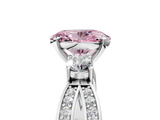 White gold Three-Stone Fancy Pink Oval  Cut Diamond Twist Band with Prong Setting_39